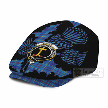Mercer Tartan Family Crest Flat Cap, Jeff Cap Scotland Thistle Floral