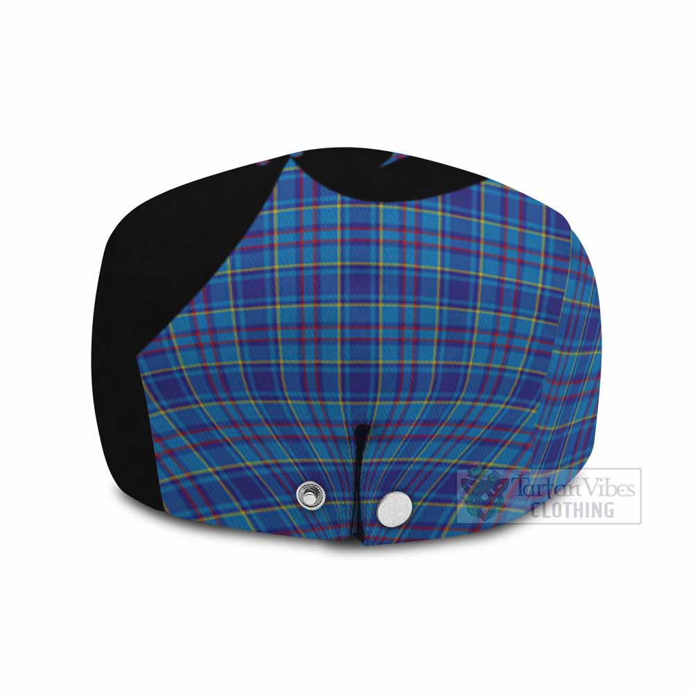 Mercer Tartan Family Crest Flat Cap, Jeff Cap Scotland Thistle Floral