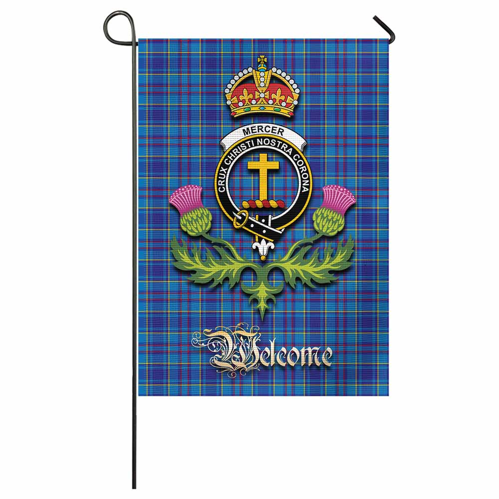 Mercer Tartan Family Crest Garden Flag Royal Thistle Welcome Style - Tartan Vibes Clothing