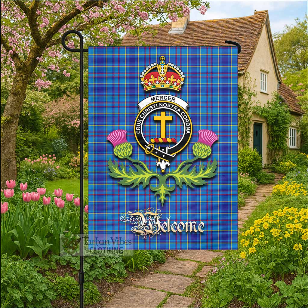 Mercer Tartan Family Crest Garden Flag Royal Thistle Welcome Style - Tartan Vibes Clothing