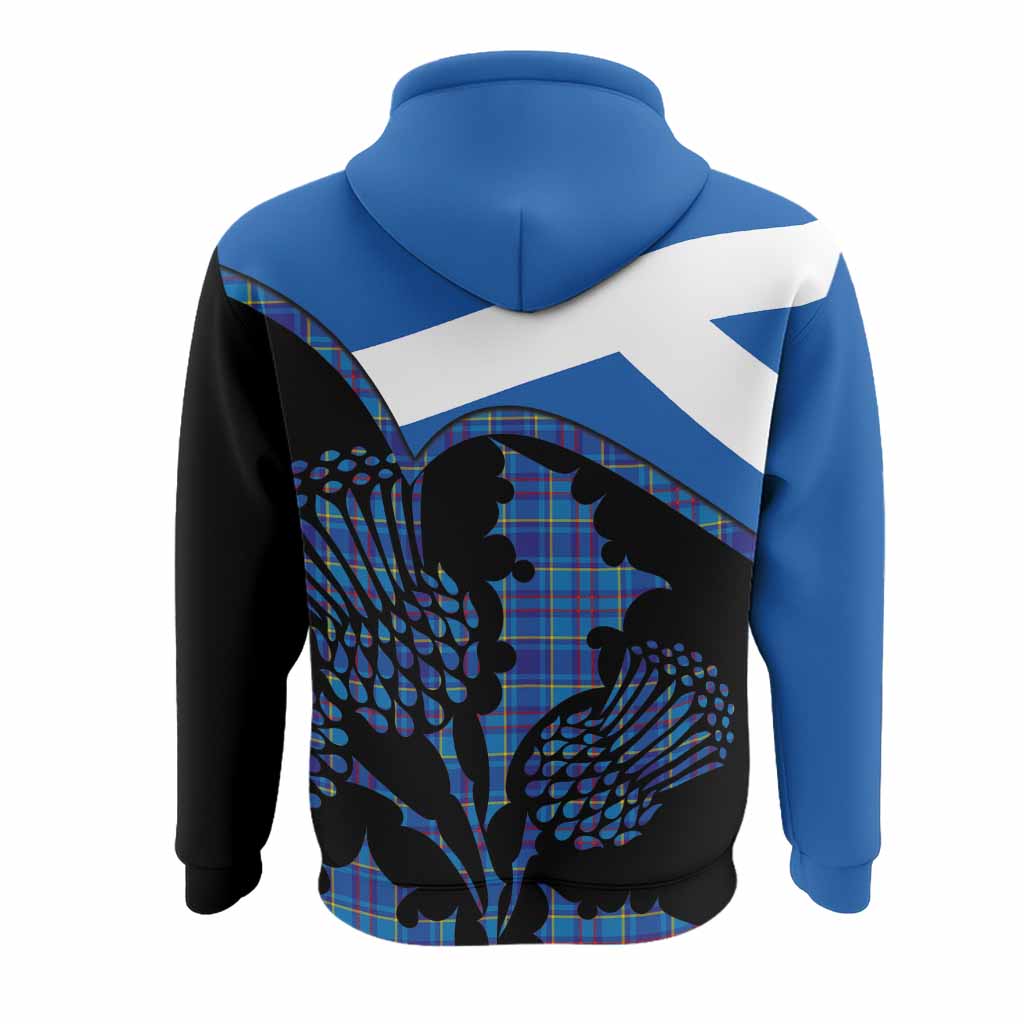 Mercer Tartan Family Crest Hoodie Scotland Thistle Floral Flag Style