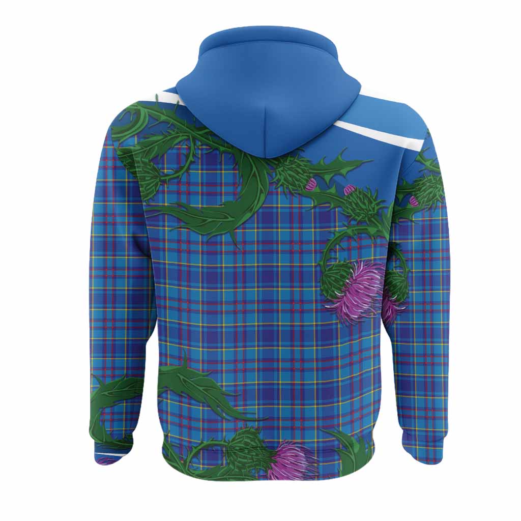 Mercer Tartan Family Crest Hoodie Thistle in Minimalism