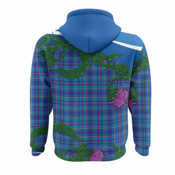 Mercer Tartan Family Crest Hoodie Thistle in Minimalism