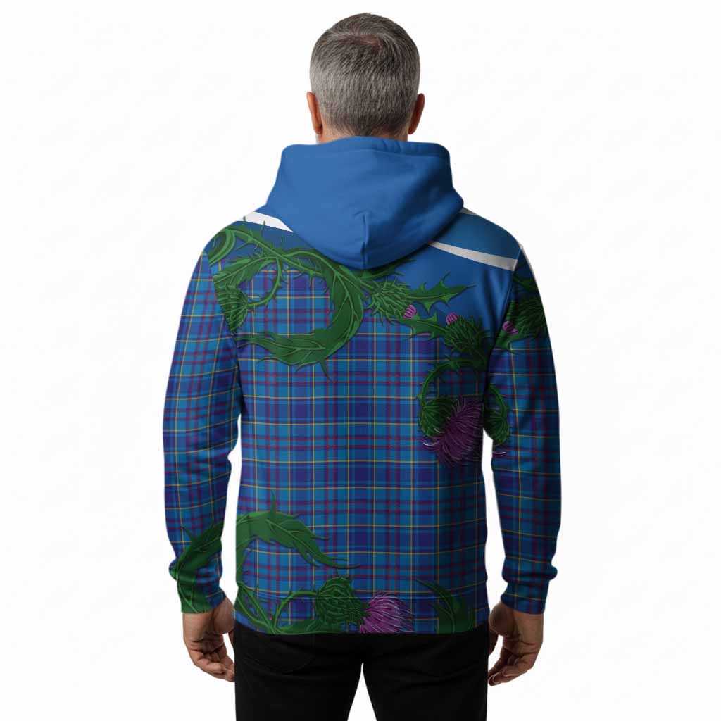 Mercer Tartan Family Crest Hoodie Thistle in Minimalism