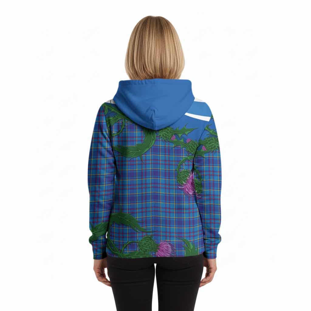 Mercer Tartan Family Crest Hoodie Thistle in Minimalism