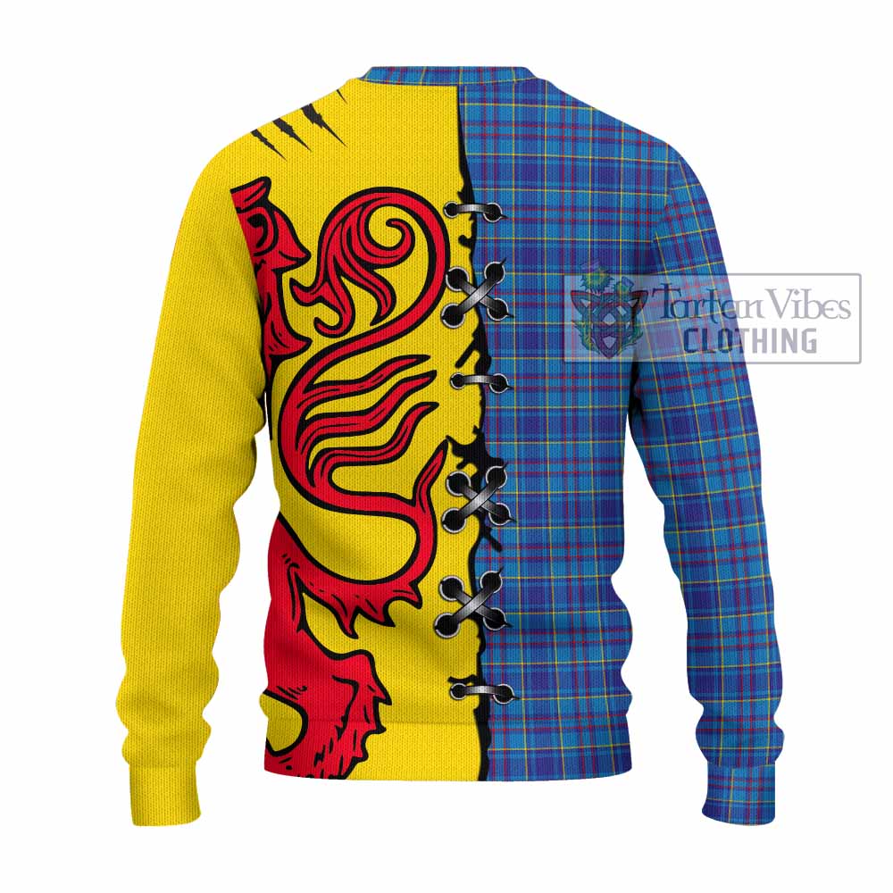 Mercer Tartan Family Crest Knitted Sweater Lion Rampant Honor - Tartan Vibes Clothing
