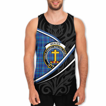 Mercer Tartan Family Crest Men Tank Top Celtic Scottish Thistle Floral - Tartan Vibes Clothing