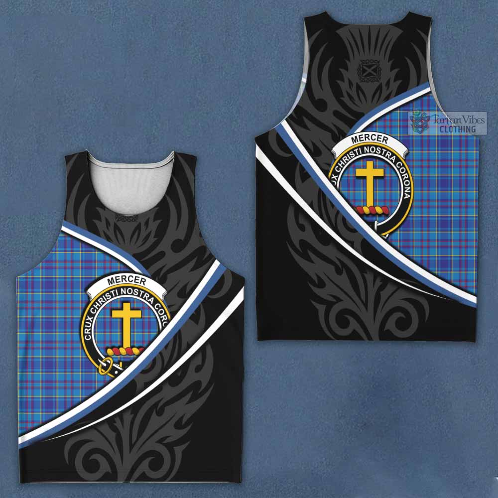 Mercer Tartan Family Crest Men Tank Top Celtic Scottish Thistle Floral - Tartan Vibes Clothing