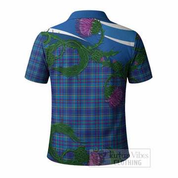 Mercer Tartan Family Crest Polo Shirt Thistle in Minimalism