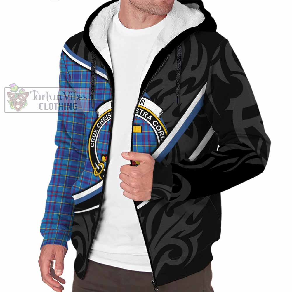 Mercer Tartan Family Crest Sherpa Hoodie Celtic Scottish Thistle Floral - Tartan Vibes Clothing