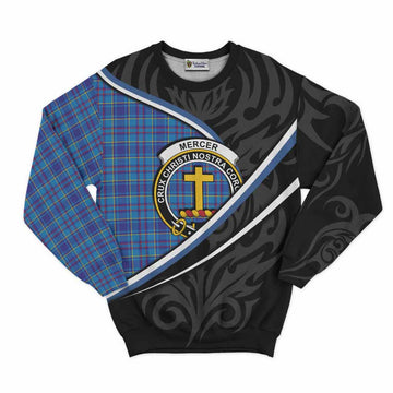 Mercer Tartan Family Crest Sweatshirt Celtic Scottish Thistle Floral
