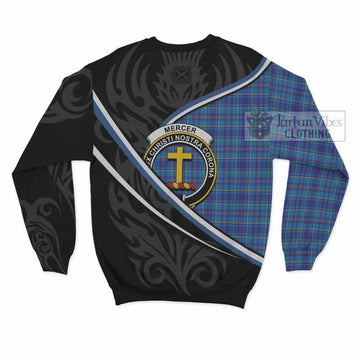 Mercer Tartan Family Crest Sweatshirt Celtic Scottish Thistle Floral