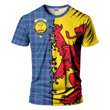 Mercer Tartan Family Crest T-shirt Lion Rampant Honor - Tartan Vibes Clothing