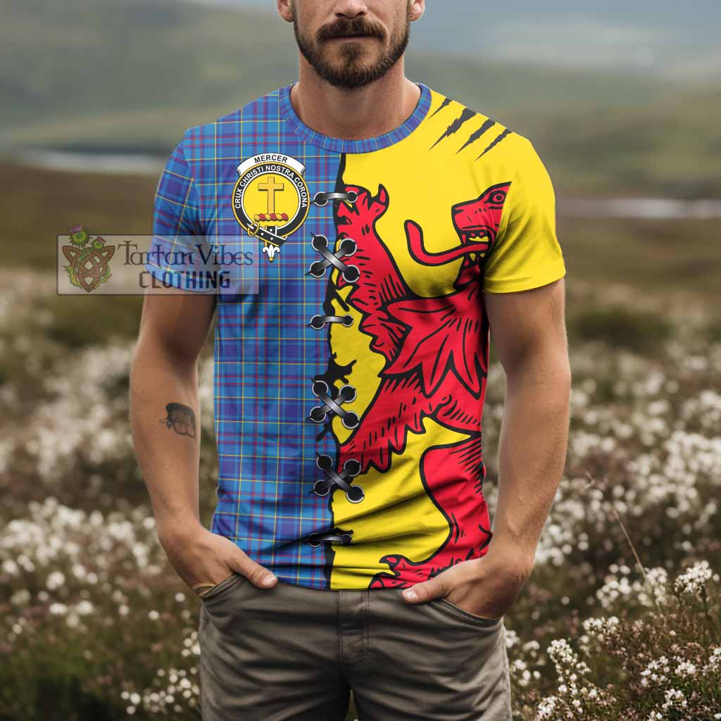 Mercer Tartan Family Crest T-shirt Lion Rampant Honor - Tartan Vibes Clothing