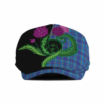 Mercer Tartan Flat Cap, Jeff Cap Traditional Scottish Thistle