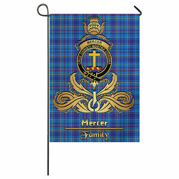 Mercer Tartan Garden Flag with Highland Thistle Cherish Family Crest Style