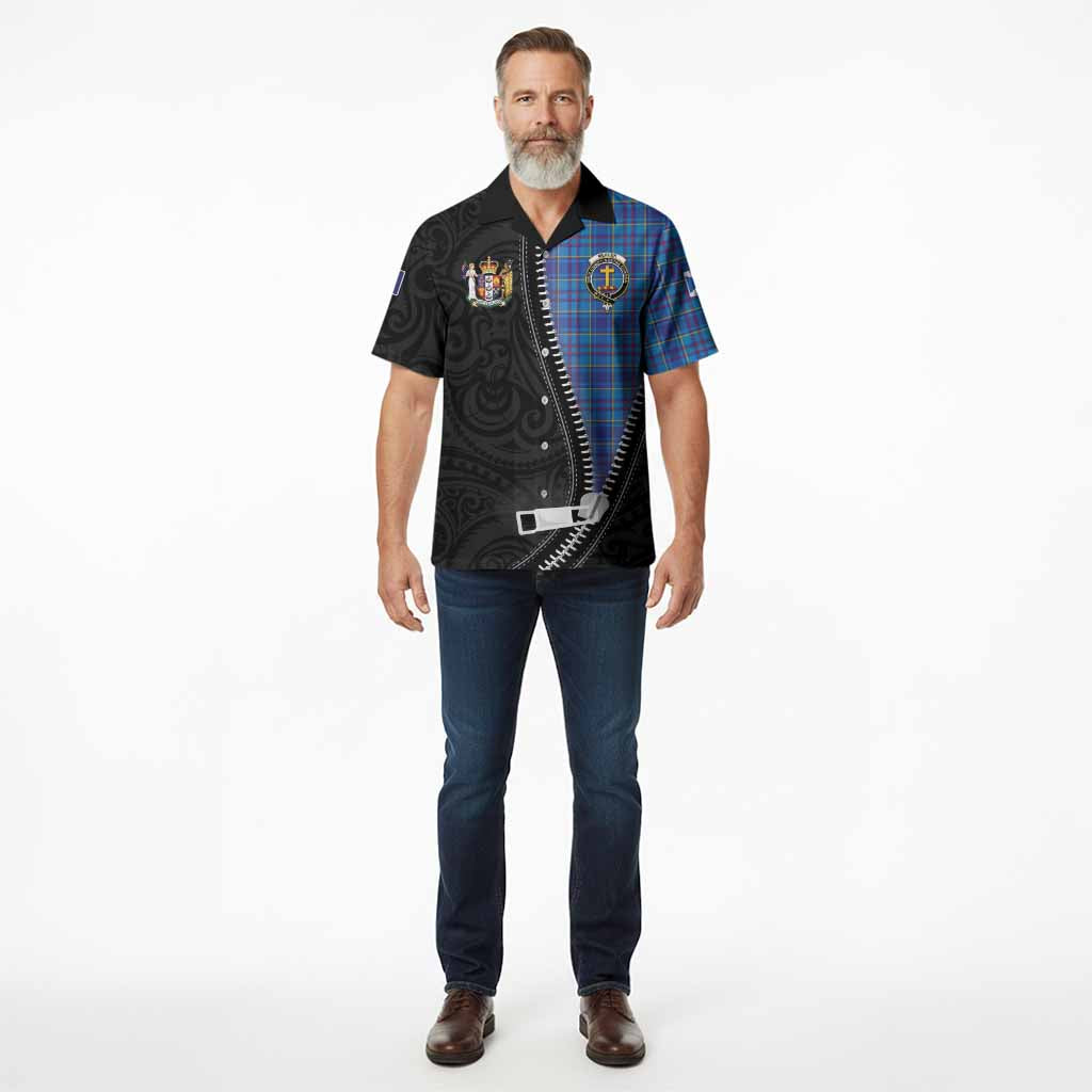 Mercer Tartan Hawaiian Shirt New Zealand Pattern Unique Zipper Stylized