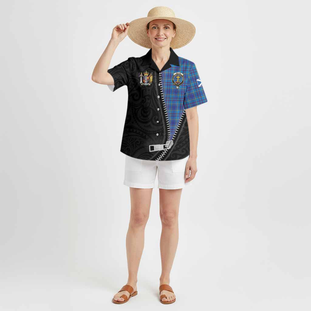 Mercer Tartan Hawaiian Shirt New Zealand Pattern Unique Zipper Stylized