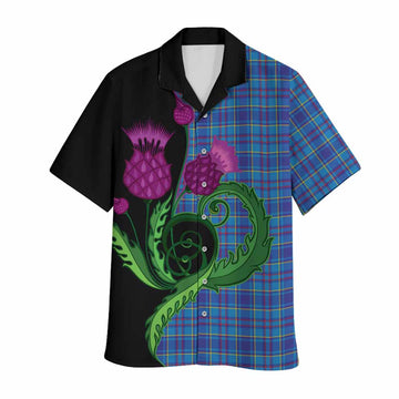 Mercer Tartan Hawaiian Shirt Traditional Scottish Thistle