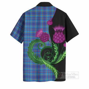 Mercer Tartan Hawaiian Shirt Traditional Scottish Thistle