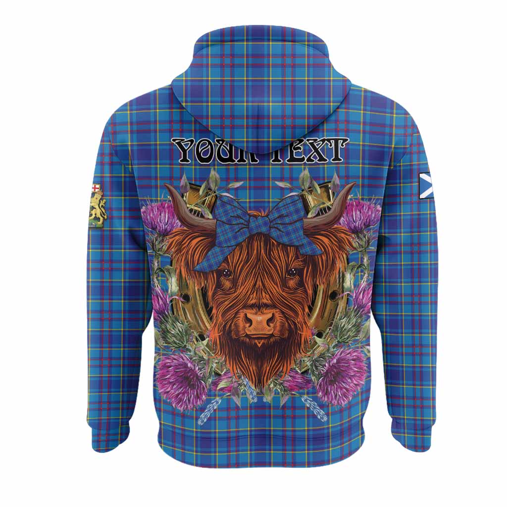 Mercer Tartan Hoodie Scottish Thistle Heilan Coo
