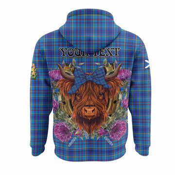 Mercer Tartan Hoodie Scottish Thistle Heilan Coo
