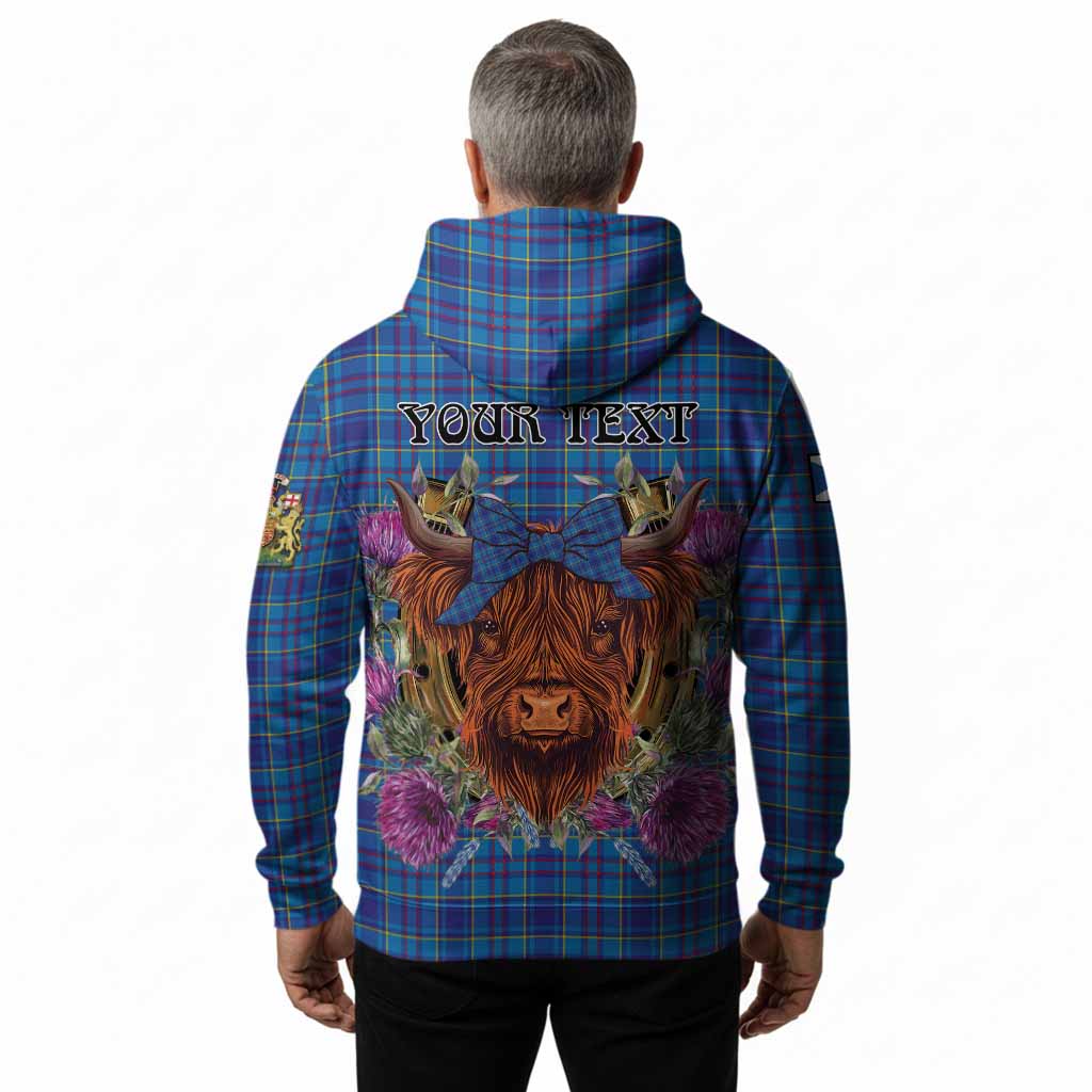 Mercer Tartan Hoodie Scottish Thistle Heilan Coo