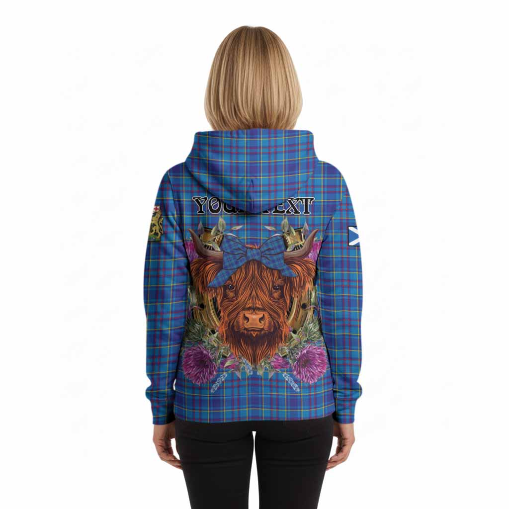 Mercer Tartan Hoodie Scottish Thistle Heilan Coo