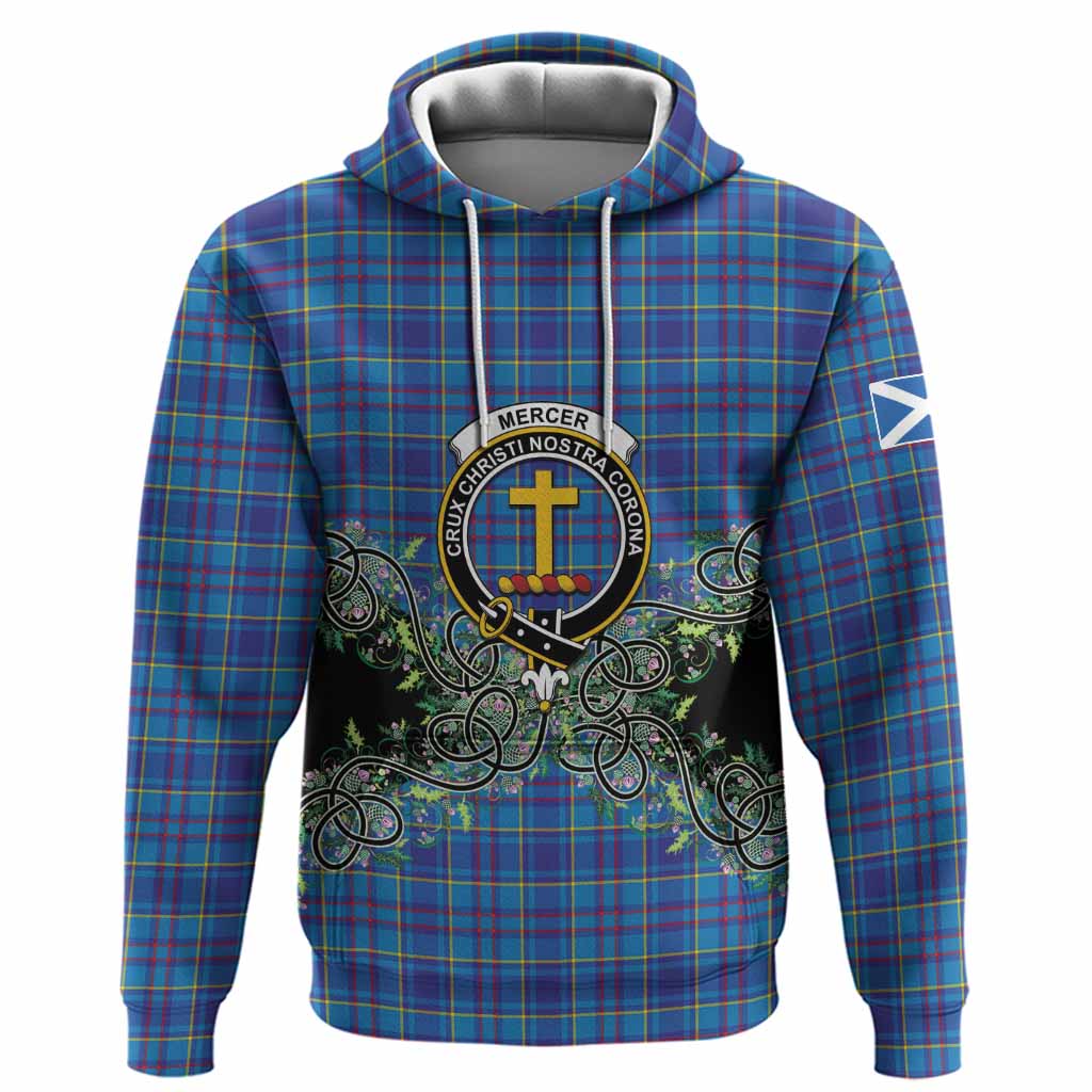 Mercer Tartan Hoodie Thistle Scottish Spirit