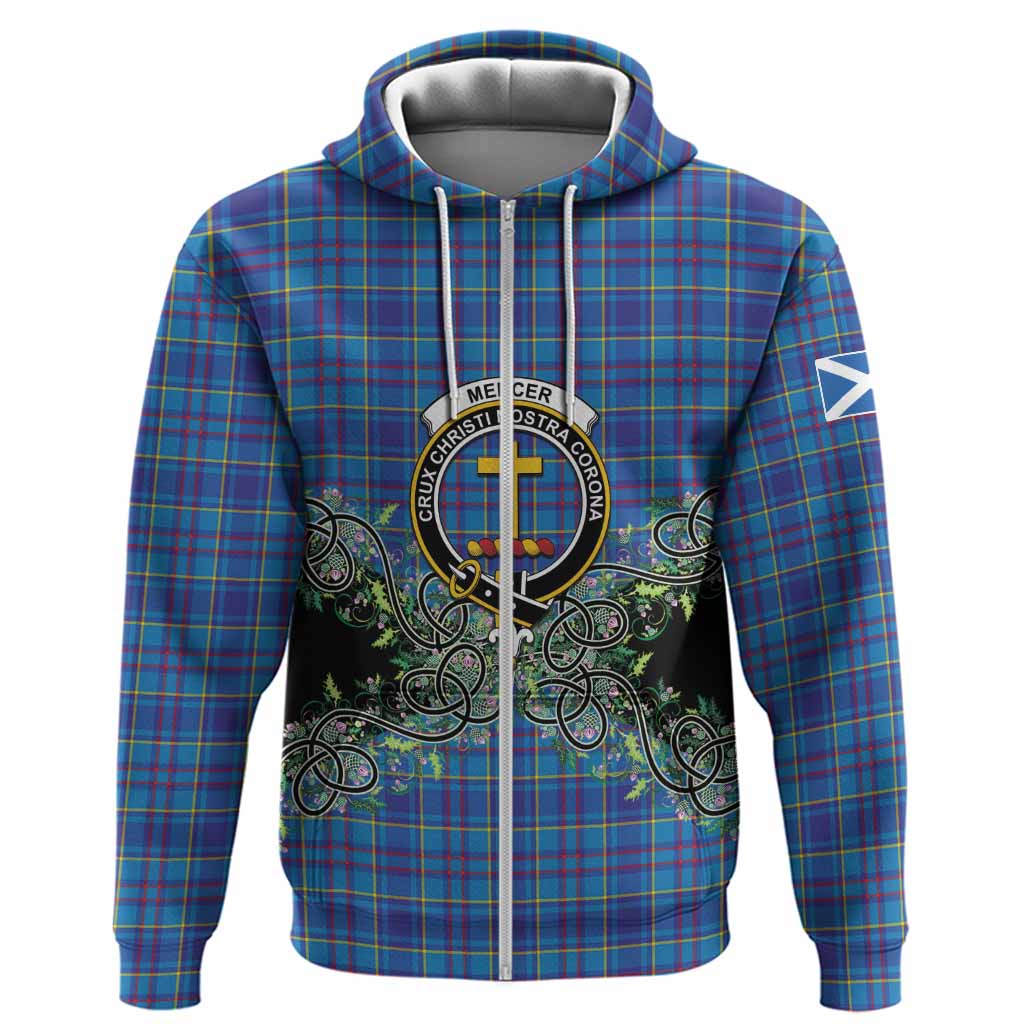 Mercer Tartan Hoodie Thistle Scottish Spirit