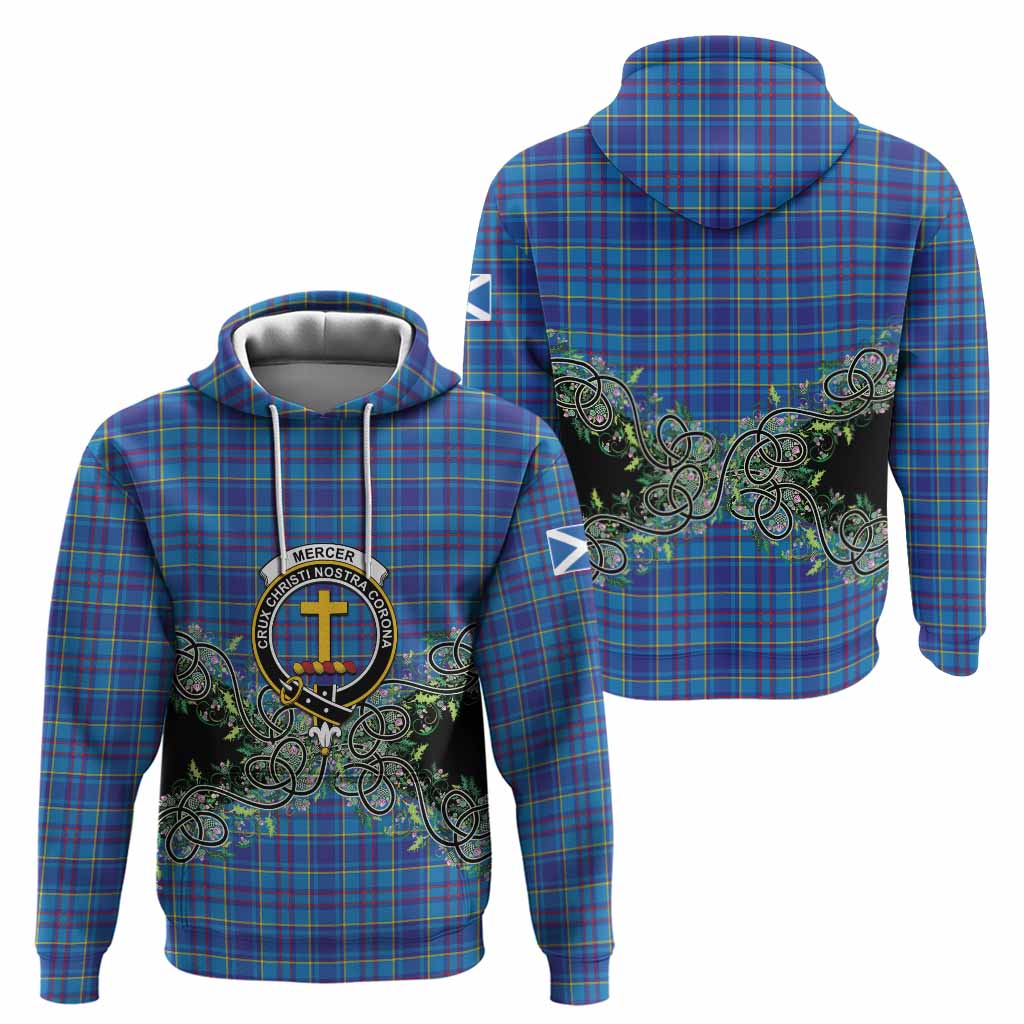 Mercer Tartan Hoodie Thistle Scottish Spirit