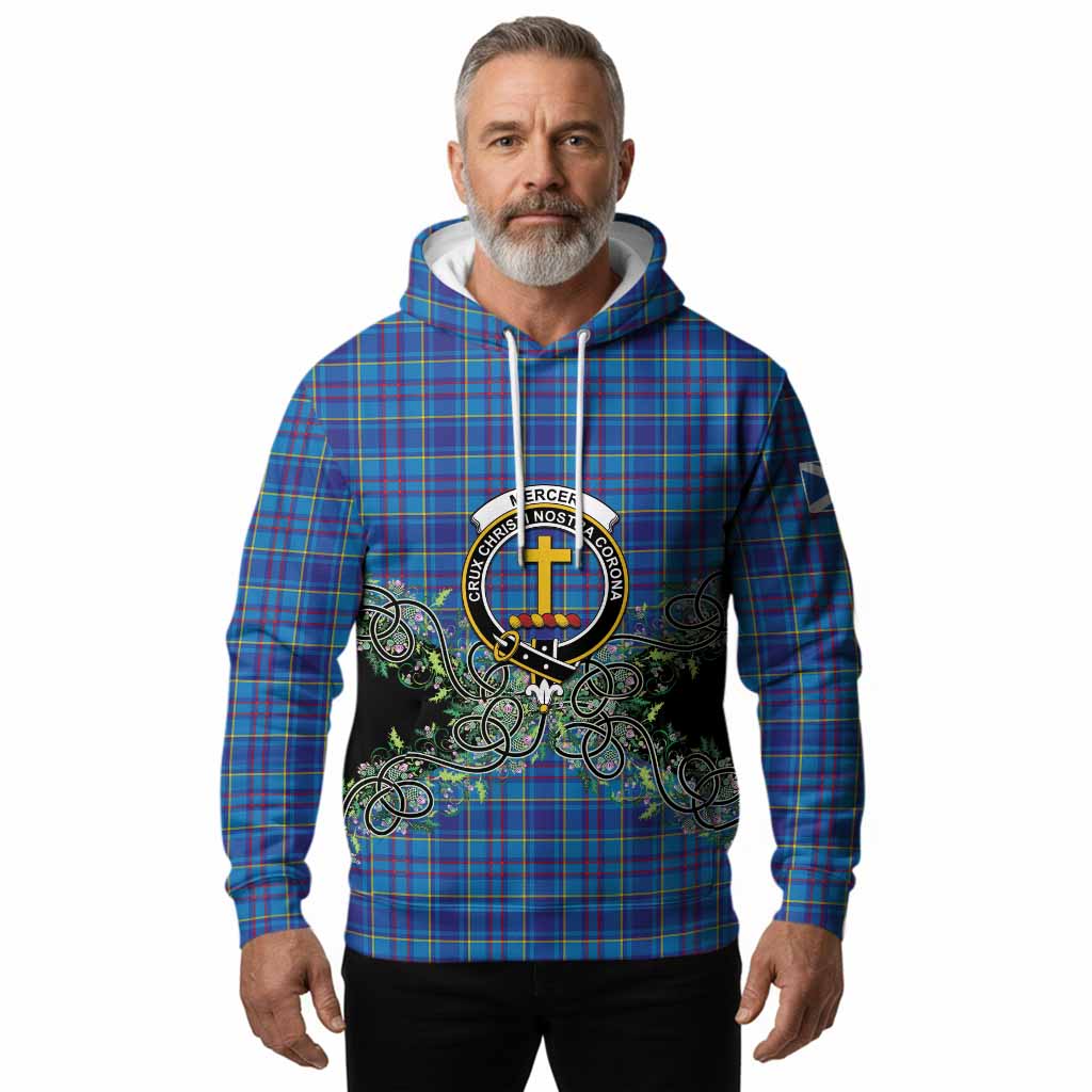 Mercer Tartan Hoodie Thistle Scottish Spirit