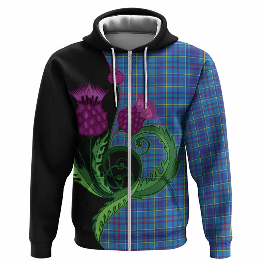 Mercer Tartan Hoodie Traditional Scottish Thistle