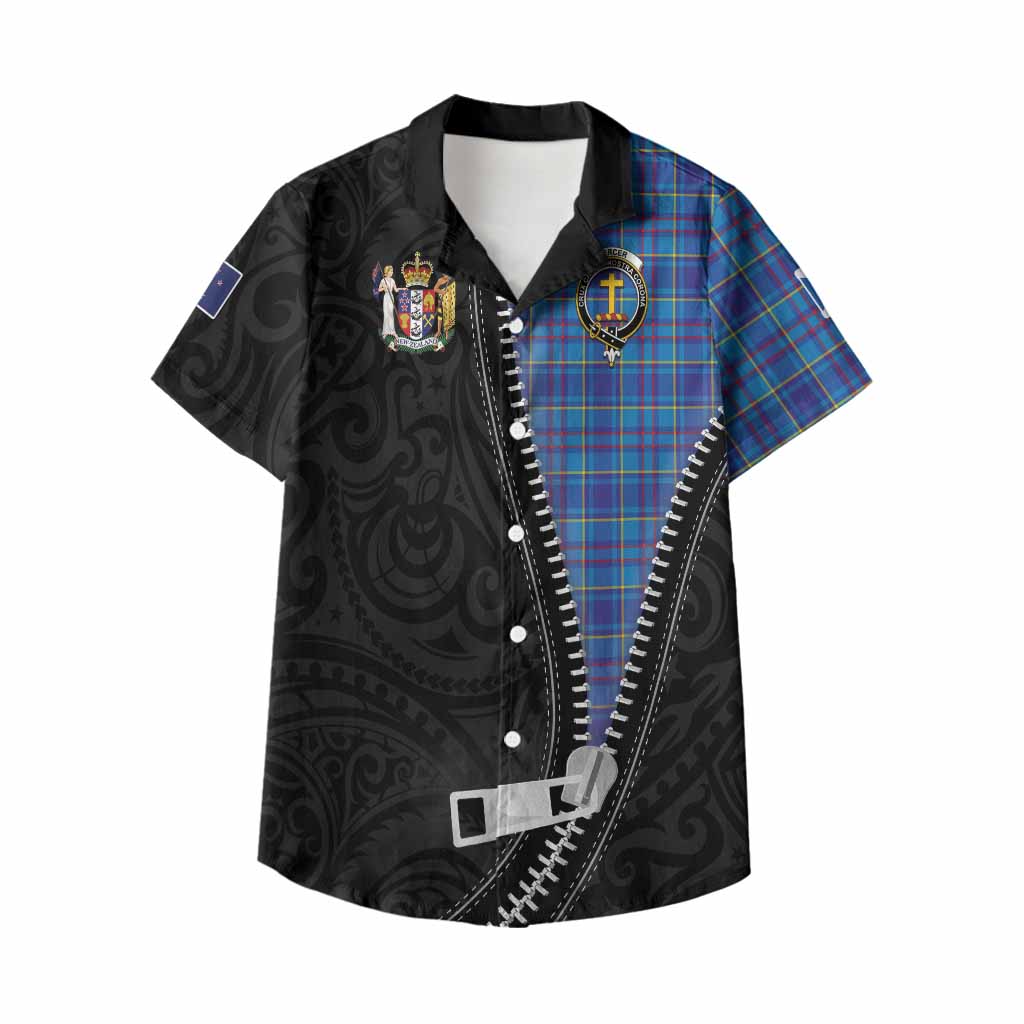 Mercer Tartan Kid Hawaiian Shirt New Zealand Pattern Unique Zipper Stylized