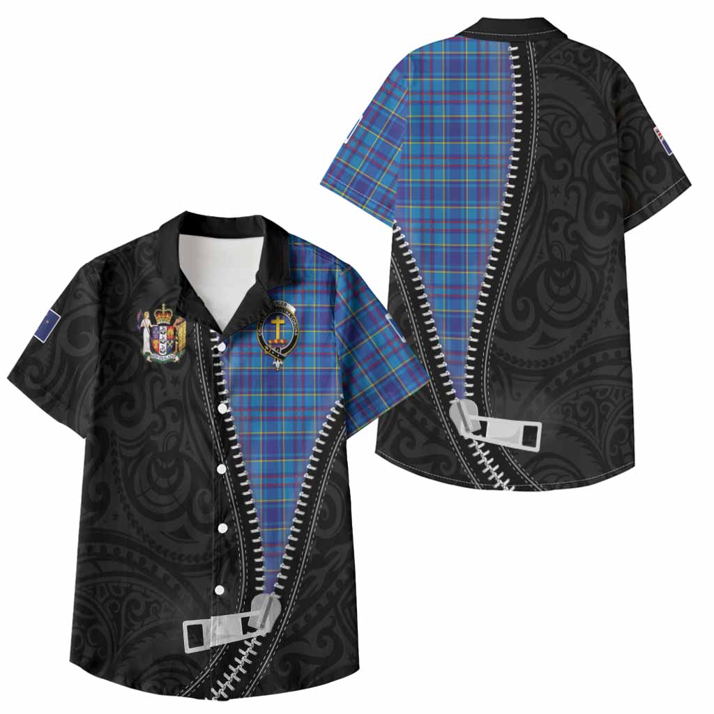 Mercer Tartan Kid Hawaiian Shirt New Zealand Pattern Unique Zipper Stylized