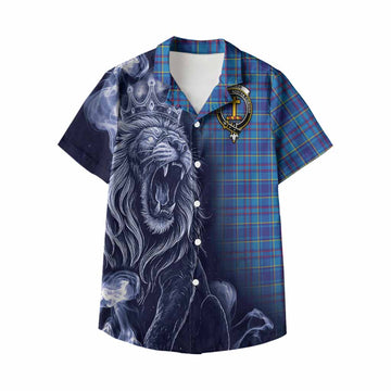 Mercer Tartan Kid Hawaiian Shirt Roaring Lion Heritage
