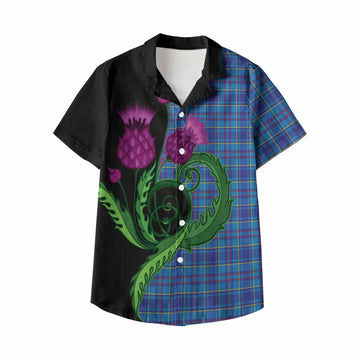Mercer Tartan Kid Hawaiian Shirt Traditional Scottish Thistle