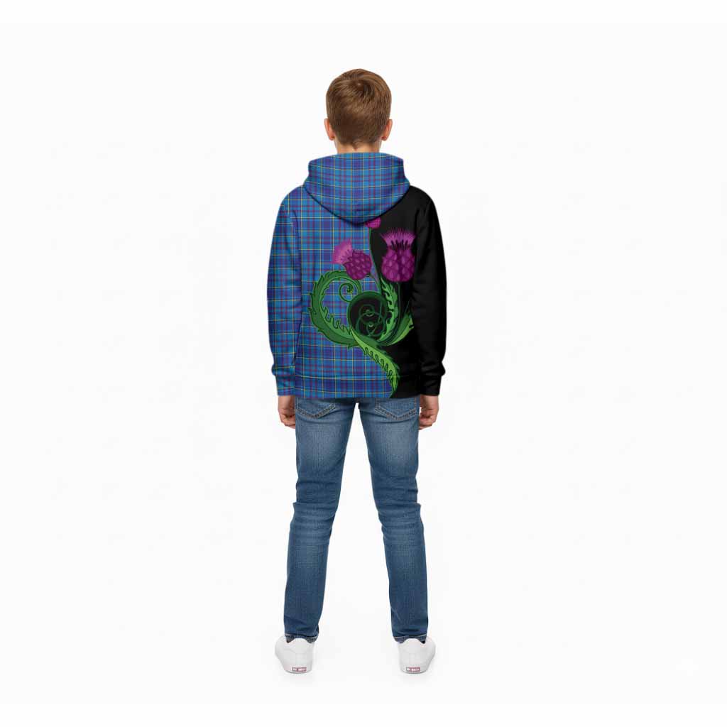 Mercer Tartan Kid Hoodie Traditional Scottish Thistle