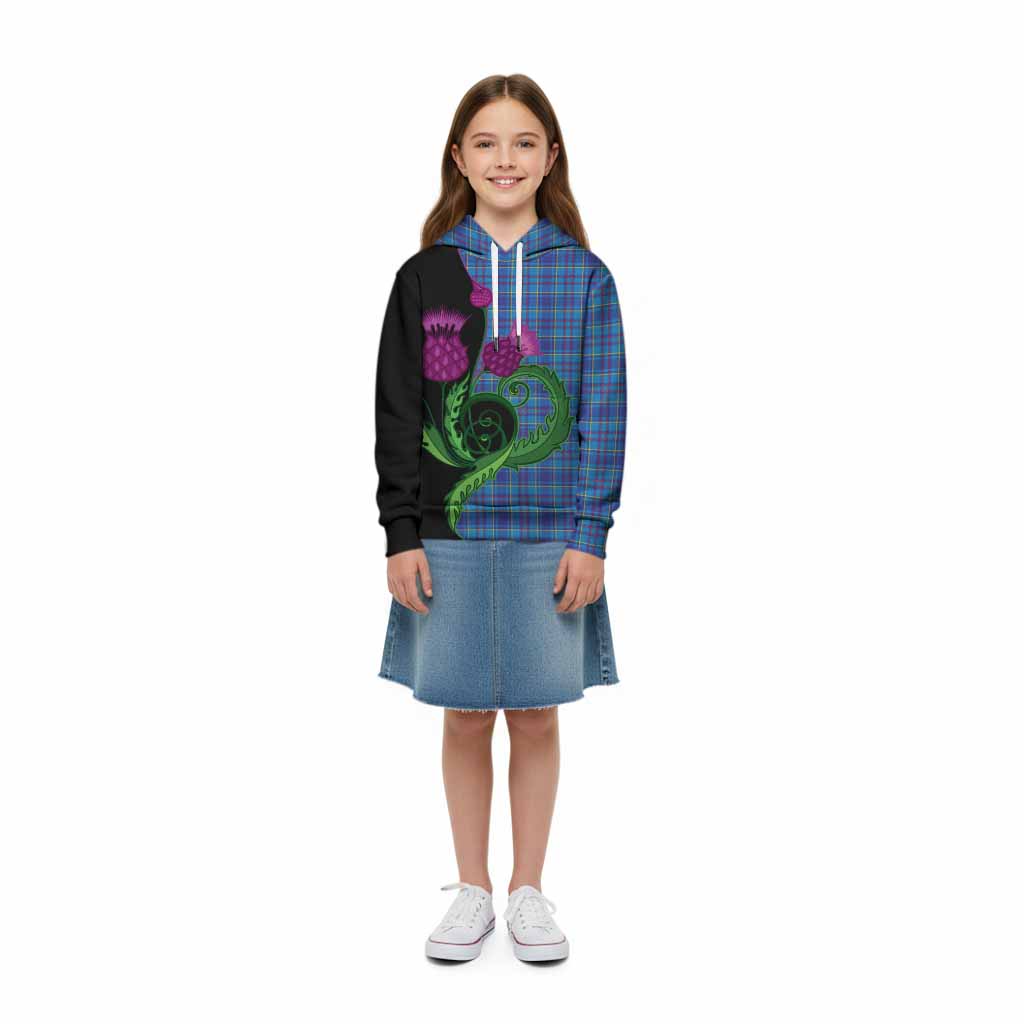 Mercer Tartan Kid Hoodie Traditional Scottish Thistle