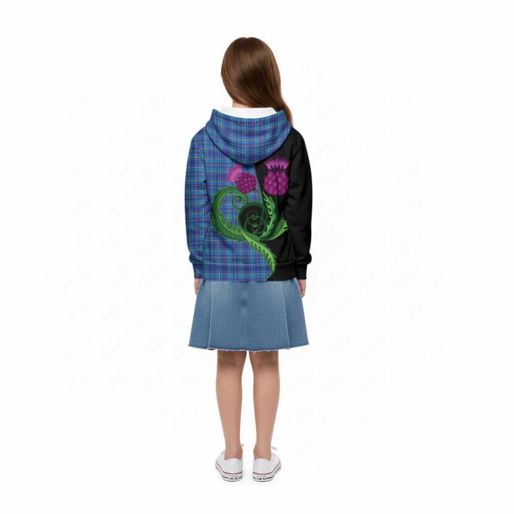 Mercer Tartan Kid Hoodie Traditional Scottish Thistle