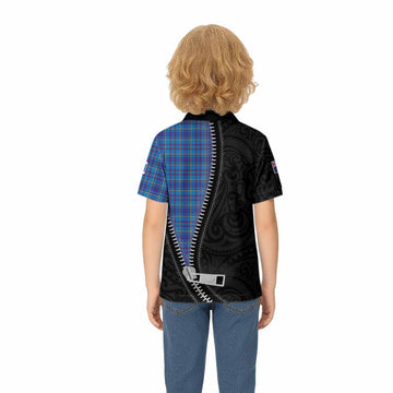 Mercer Tartan Kid Polo Shirt New Zealand Pattern Unique Zipper Stylized