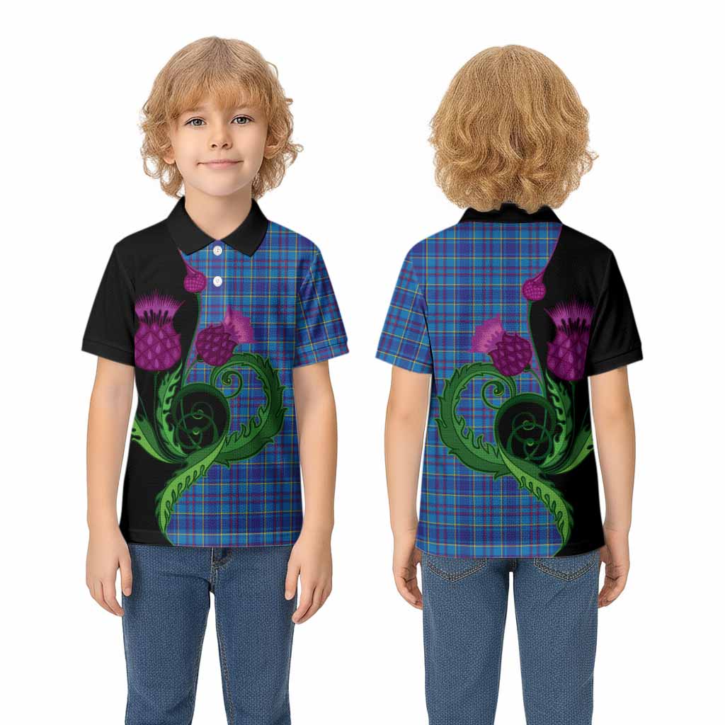 Mercer Tartan Kid Polo Shirt Traditional Scottish Thistle