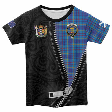 Mercer Tartan Kid T-shirt New Zealand Pattern Unique Zipper Stylized