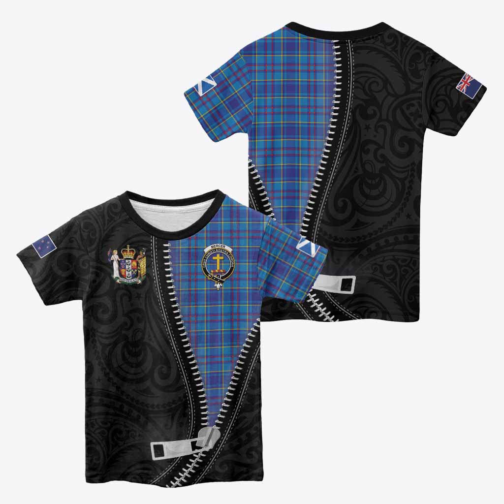 Mercer Tartan Kid T-shirt New Zealand Pattern Unique Zipper Stylized