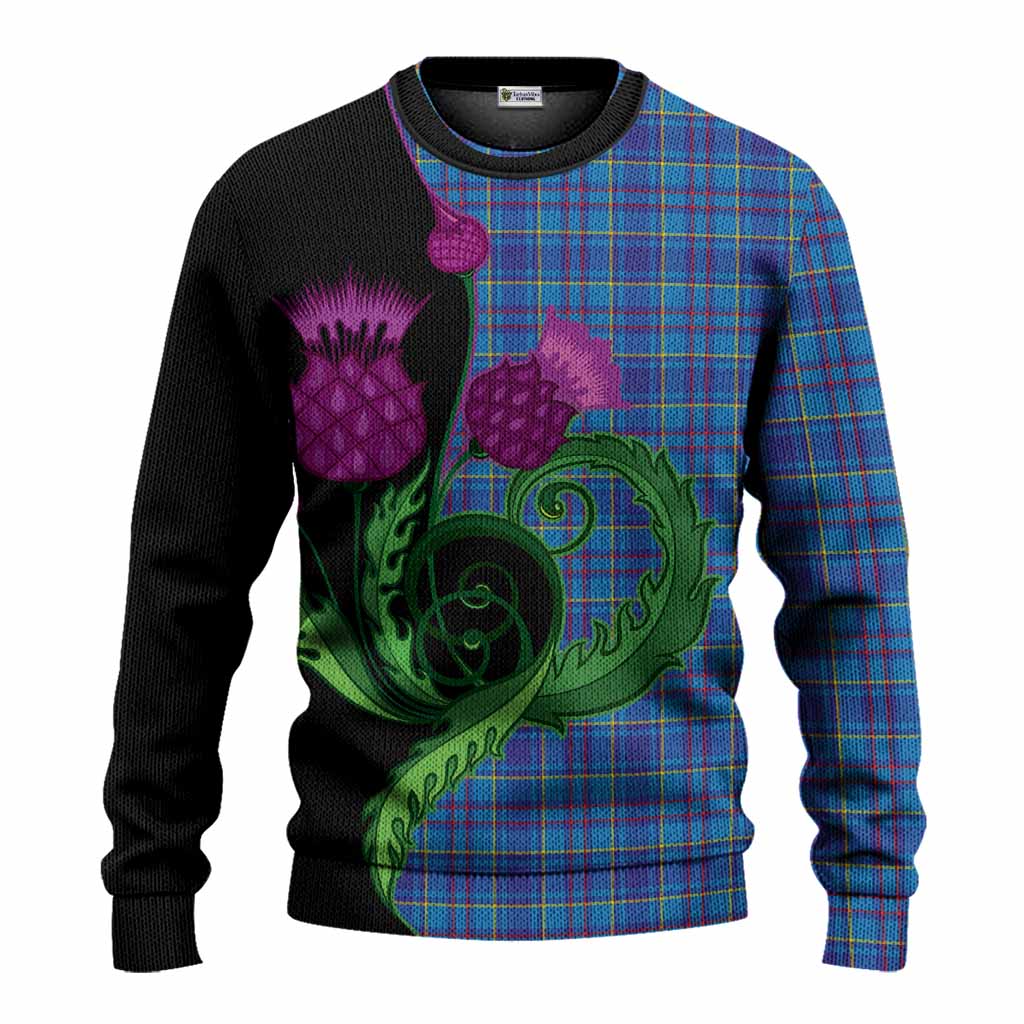 Mercer Tartan Knitted Sweater Traditional Scottish Thistle
