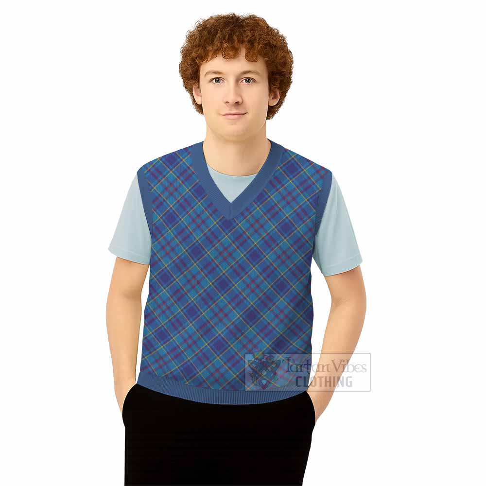 Mercer Tartan  Knitted V-Neck Vest Cross Style