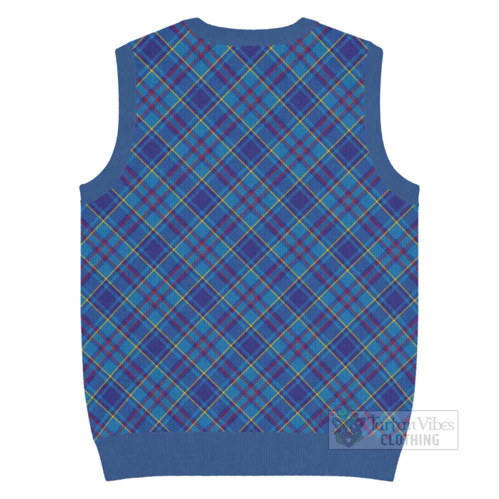 Mercer Tartan  Knitted V-Neck Vest Cross Style