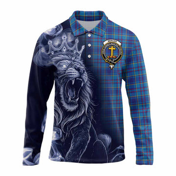 Mercer Tartan Long Sleeve Polo Shirt Roaring Lion Heritage