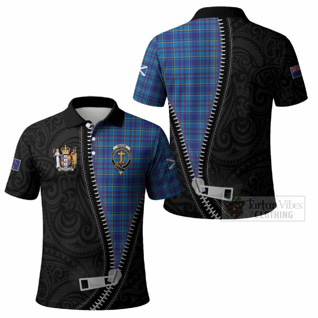 Mercer Tartan Polo Shirt New Zealand Pattern Unique Zipper Stylized