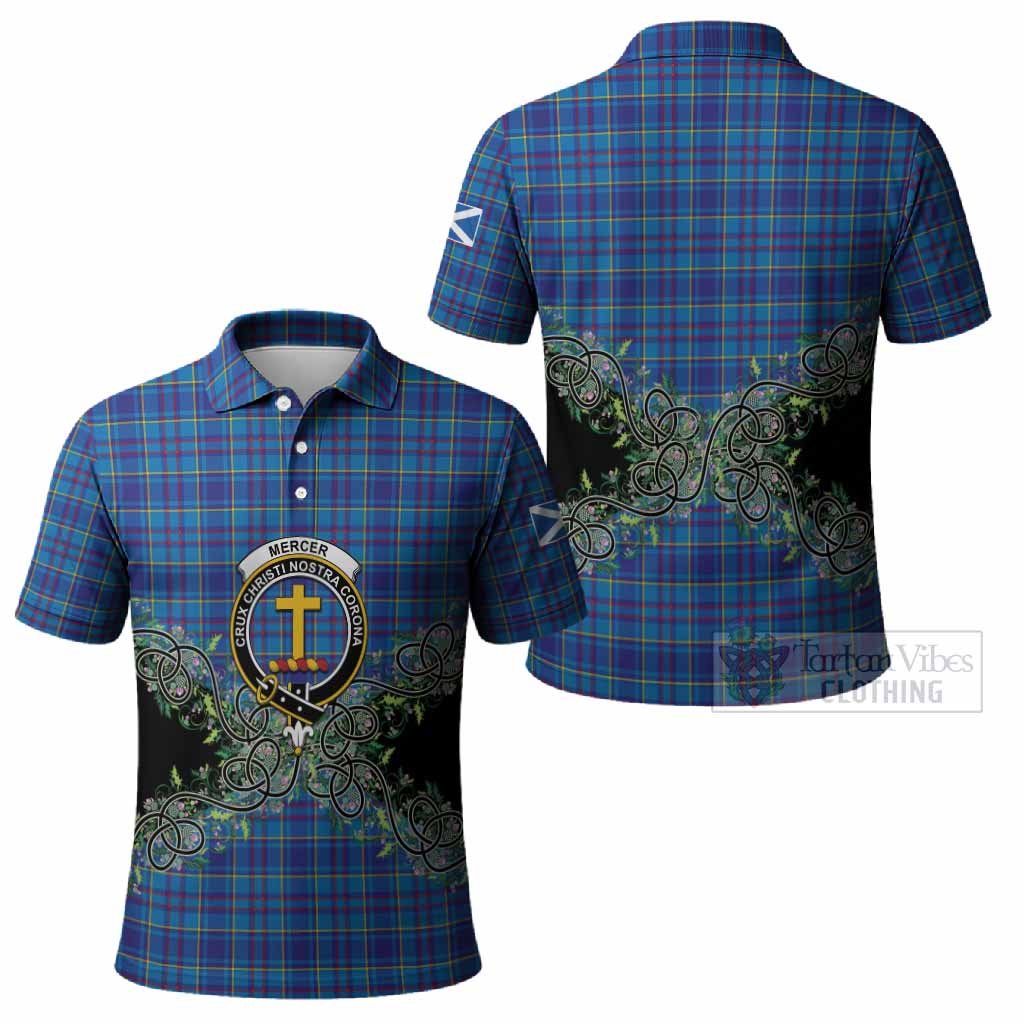 Mercer Tartan Polo Shirt Thistle Scottish Spirit